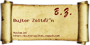 Bujtor Zoltán névjegykártya