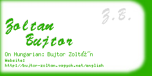 zoltan bujtor business card